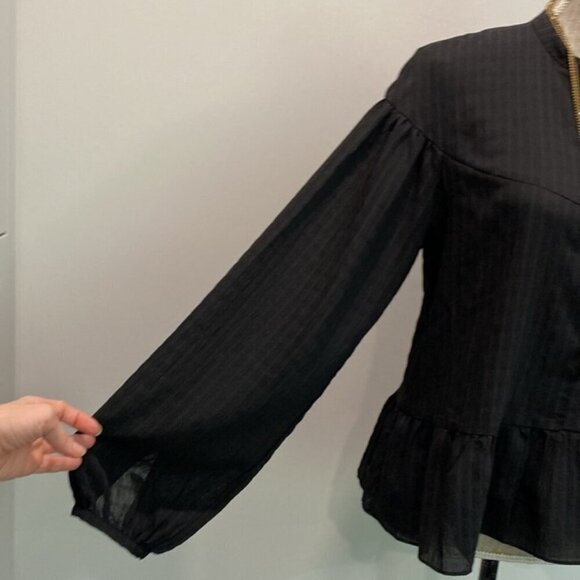 Samsoe Black Long Sleeve Blouse - Picture 7 of 16